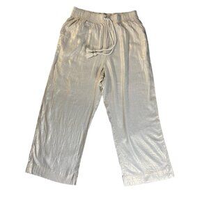 Tahari. Women's wide leg pants. Size L. Beige color with golden shine.